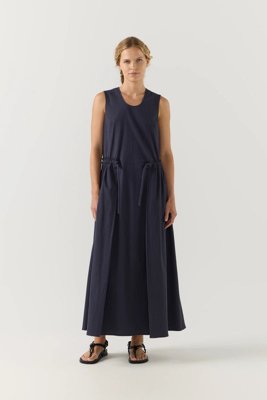 Foemina - Cameron Dress | Navy Seersucker Foemina