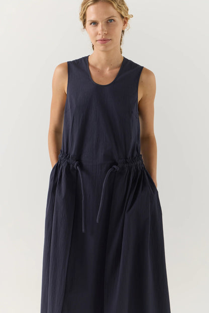 Foemina - Cameron Dress | Navy Seersucker Foemina