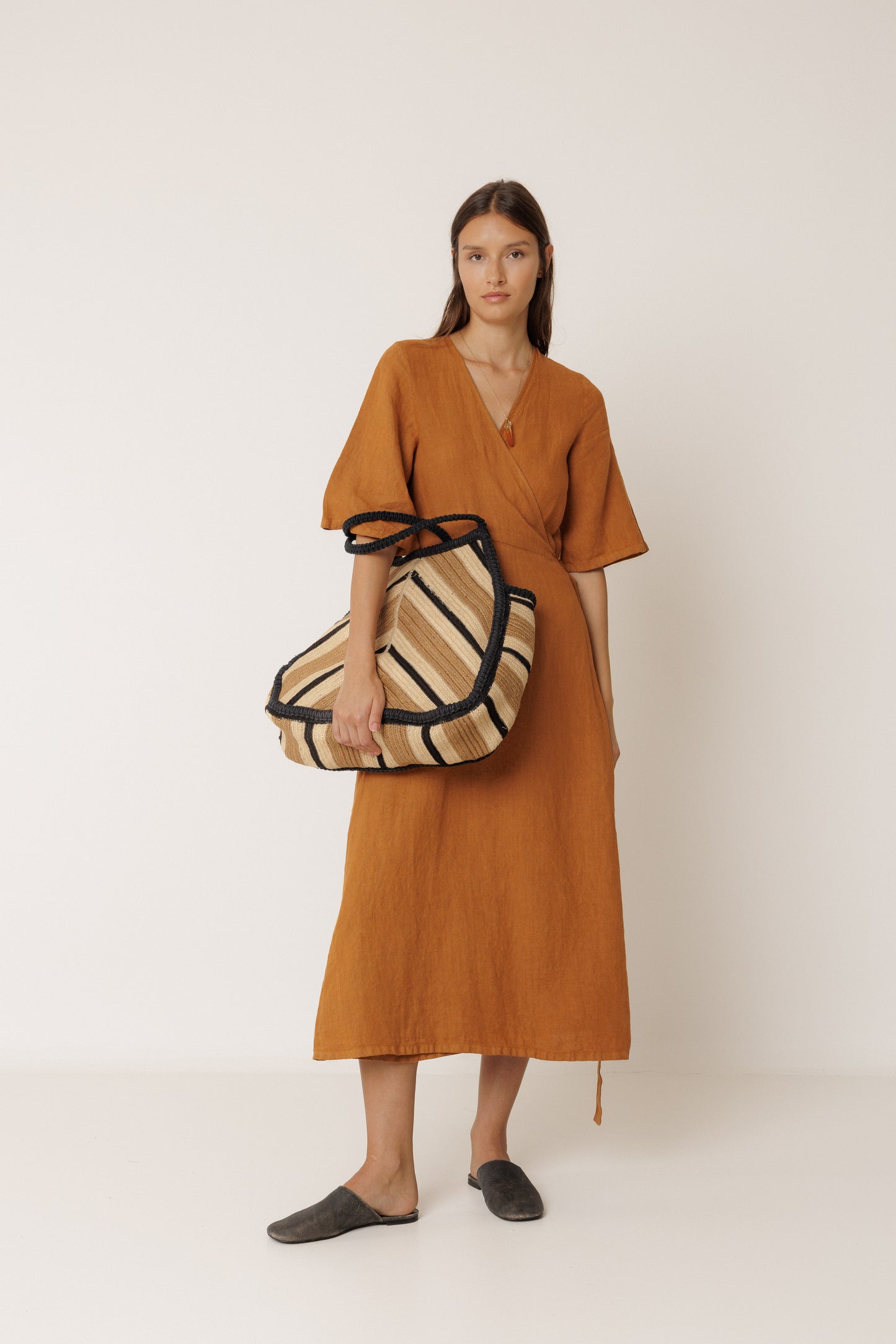Indi & Cold - Crossover Linen Dress