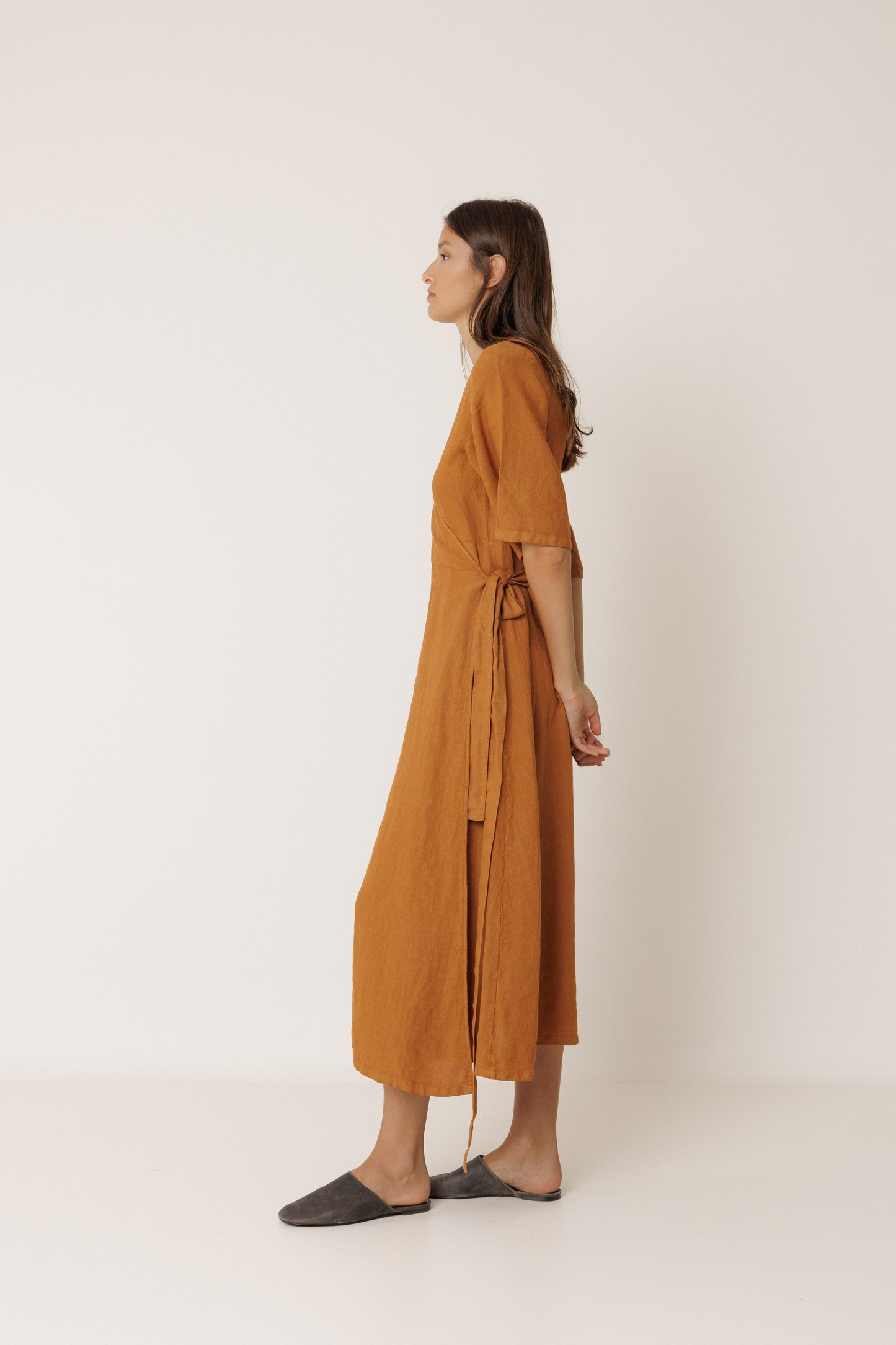 Indi & Cold - Crossover Linen Dress