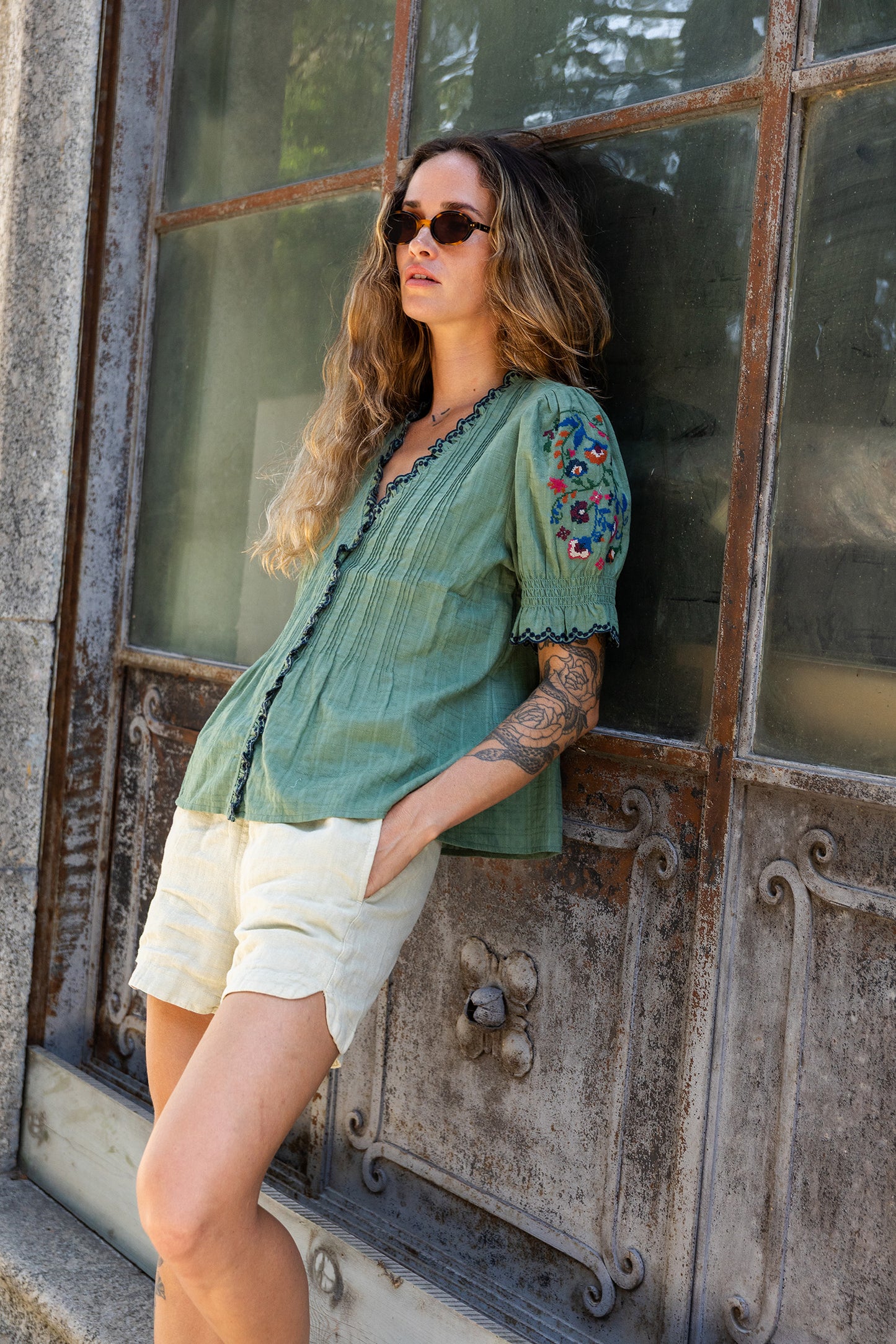 Indi & Cold - Linen Short | Marfil