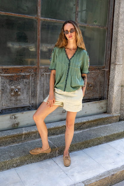 Indi & Cold - Linen Short | Marfil