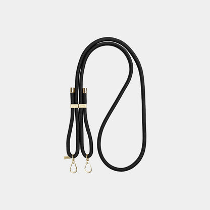 Louve Collection - Mystique Black Crossbody Phone Strap | Gold Hardware