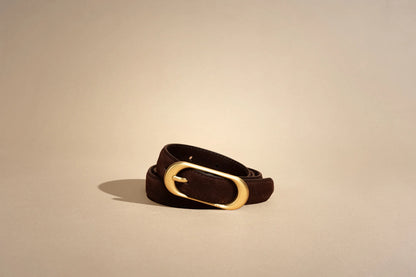 SANCIA - The Mira Belt | Espresso Suede