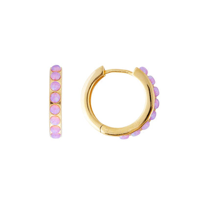 FAIRLEY - Pink Opal Crystal Midi Hoops