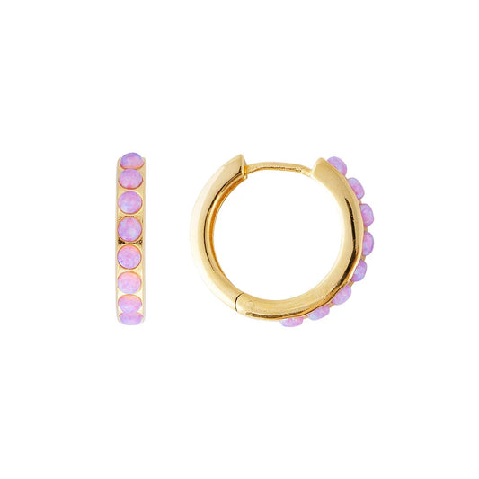 FAIRLEY - Pink Opal Crystal Midi Hoops