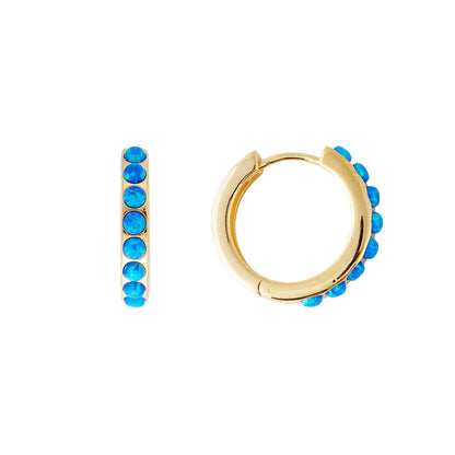 FAIRLEY - Indigo Opal Crystal Midi Hoops