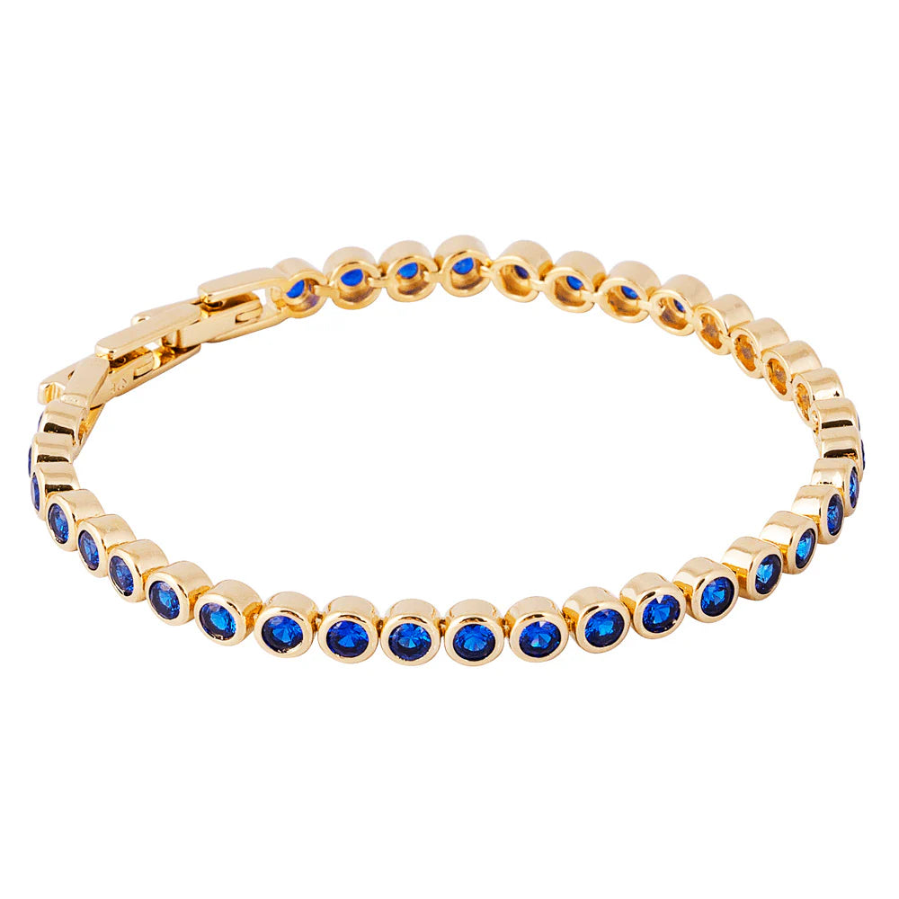 FAIRLEY - Blue Bezel Set Tennis Bracelet