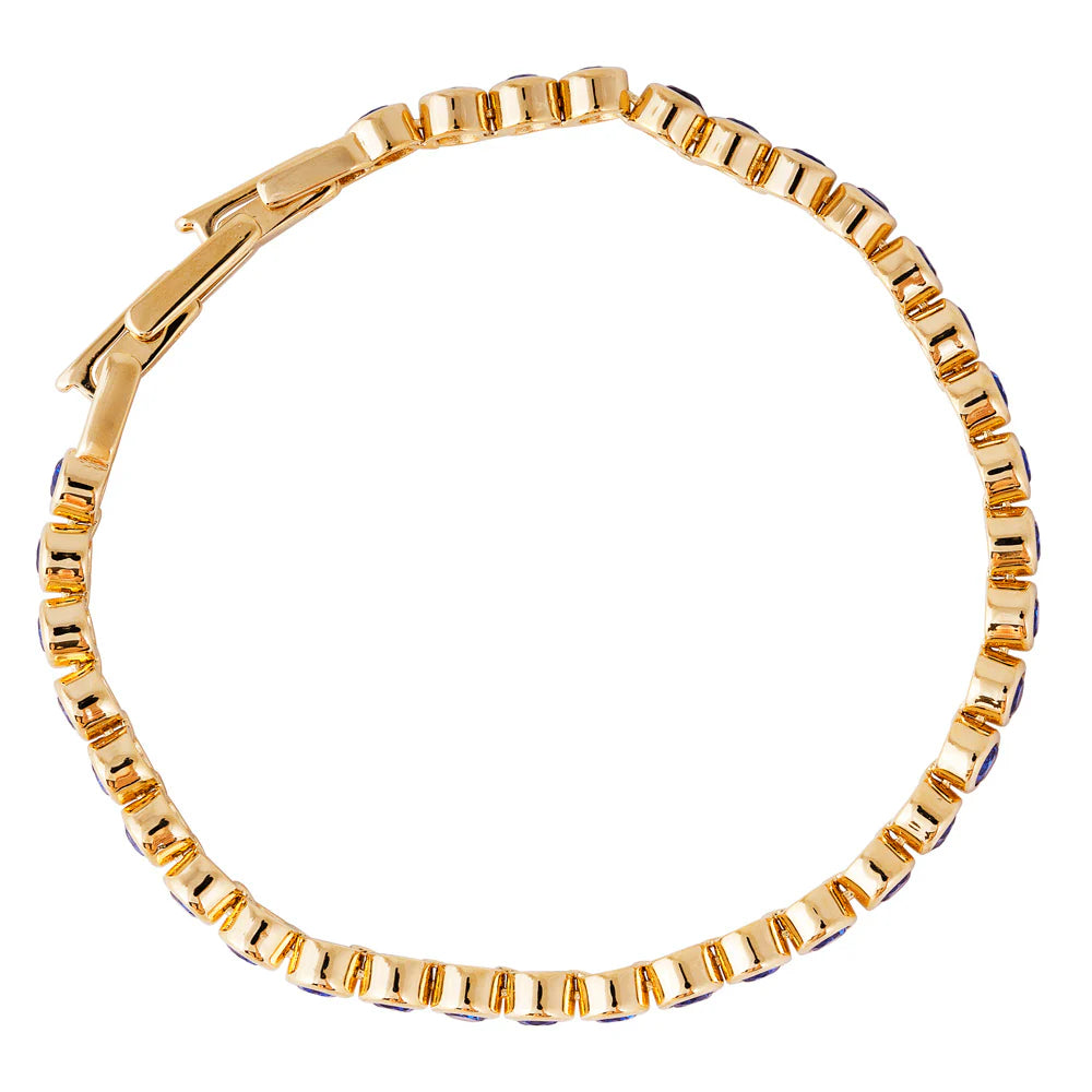 FAIRLEY - Blue Bezel Set Tennis Bracelet