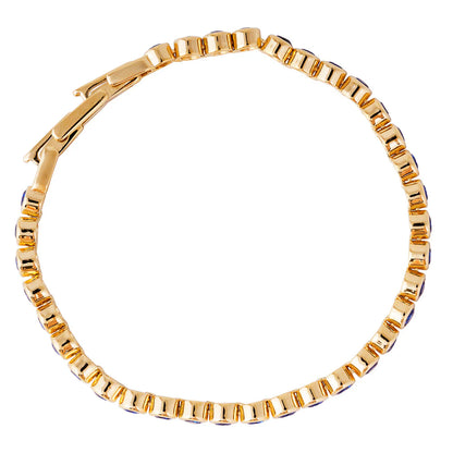 FAIRLEY - Blue Bezel Set Tennis Bracelet