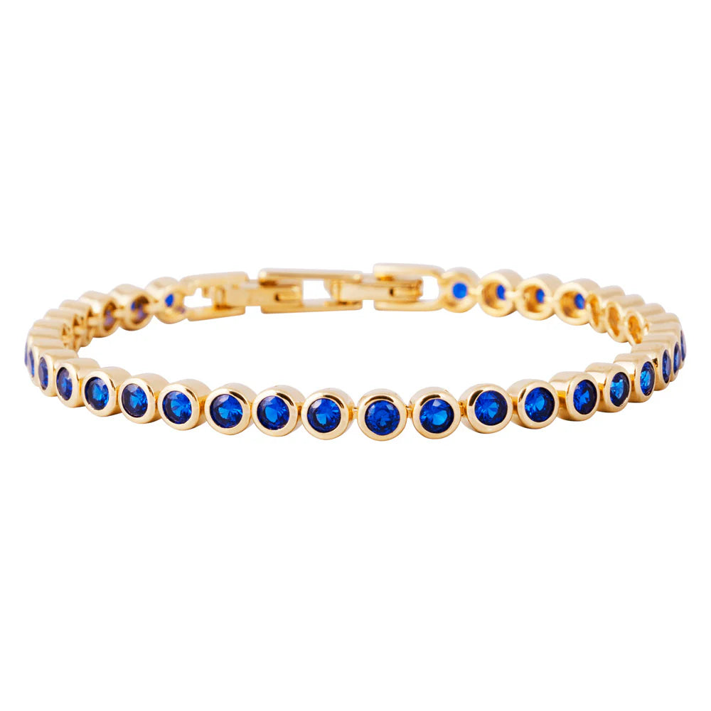 FAIRLEY - Blue Bezel Set Tennis Bracelet