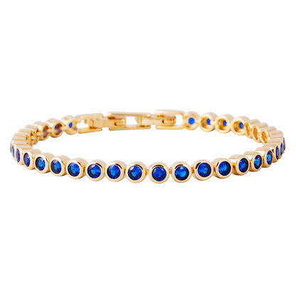 FAIRLEY - Blue Bezel Set Tennis Bracelet