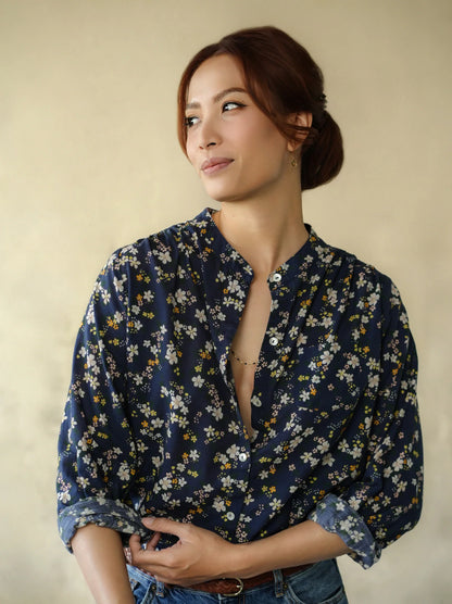 Marie Louise de Monterey - Amy Blouse | Navy