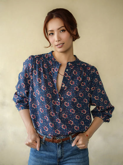 Marie Louise de Monterey - Persian Blouse | Navy