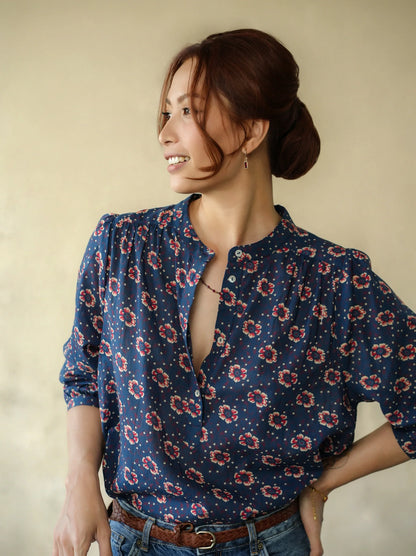 Marie Louise de Monterey - Persian Blouse | Navy