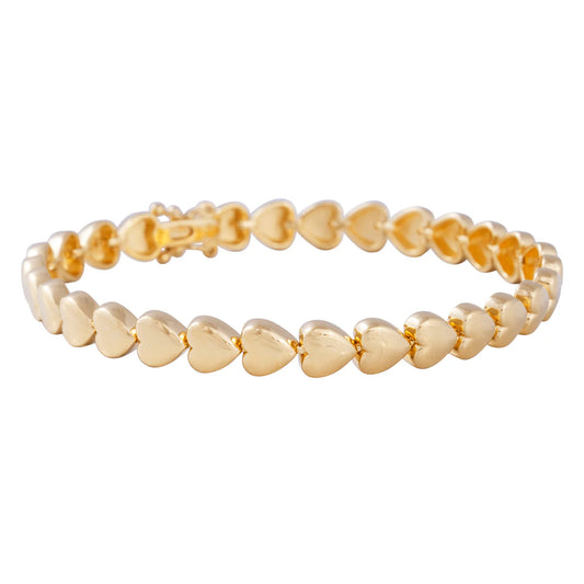 FAIRLEY - Golden Heart Tennis Bracelet