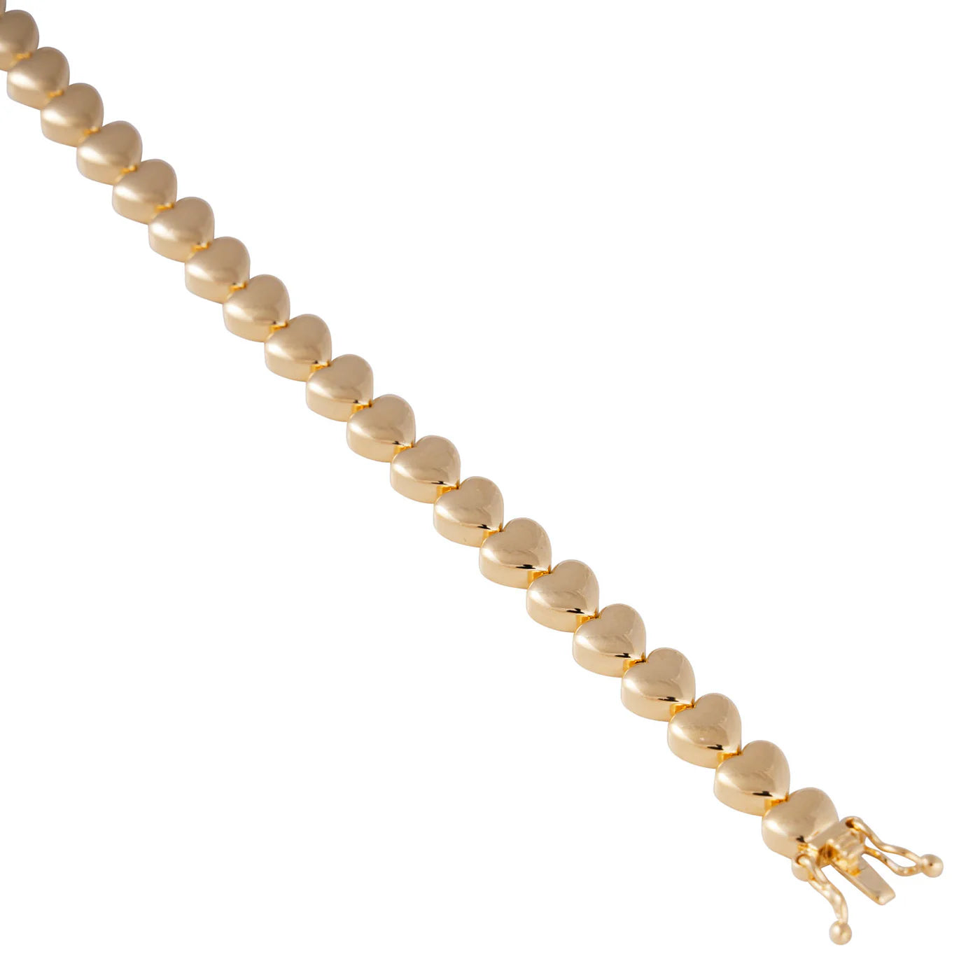 FAIRLEY - Golden Heart Tennis Bracelet