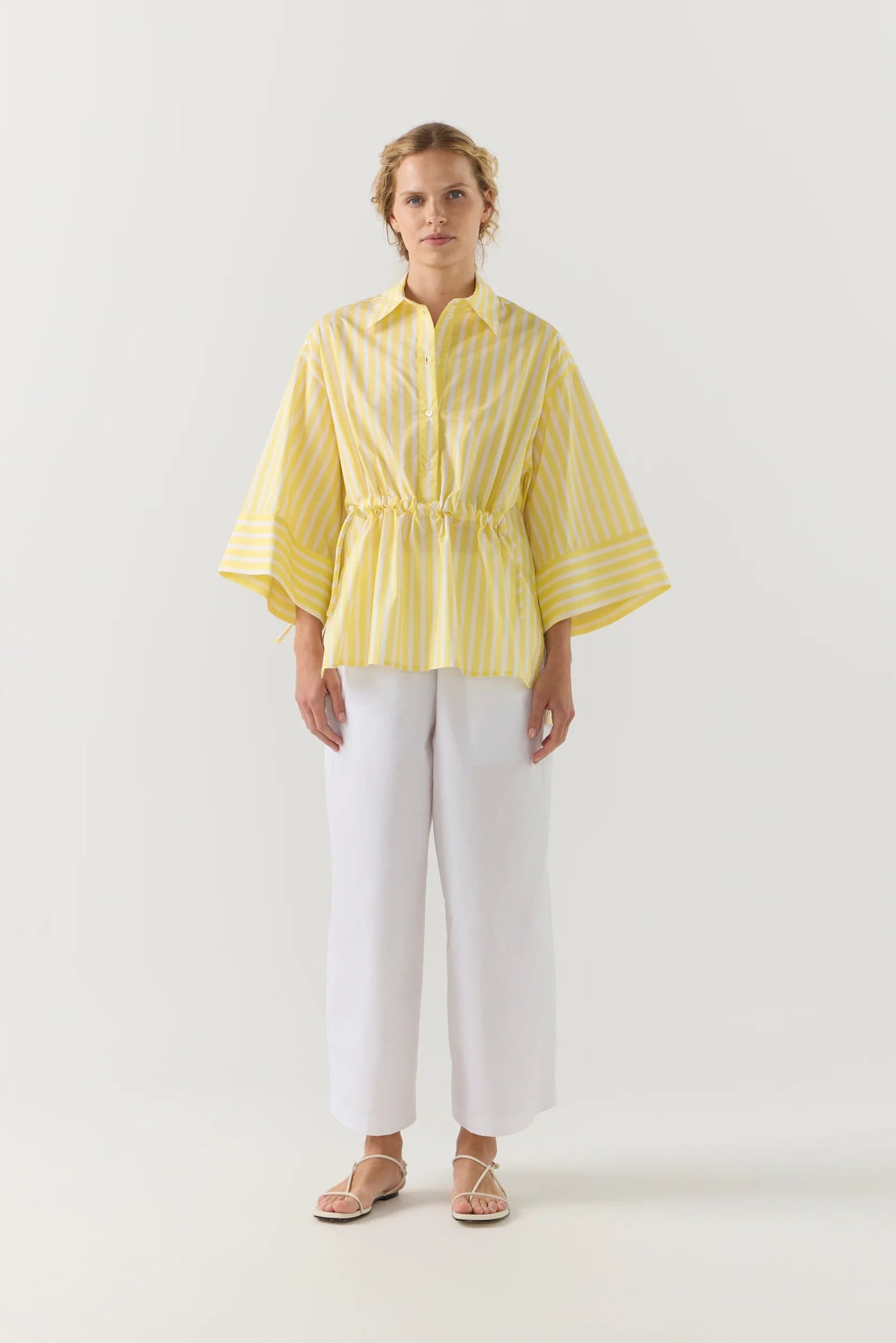 Foemina - Sabine Pant | White Poplin Foemina