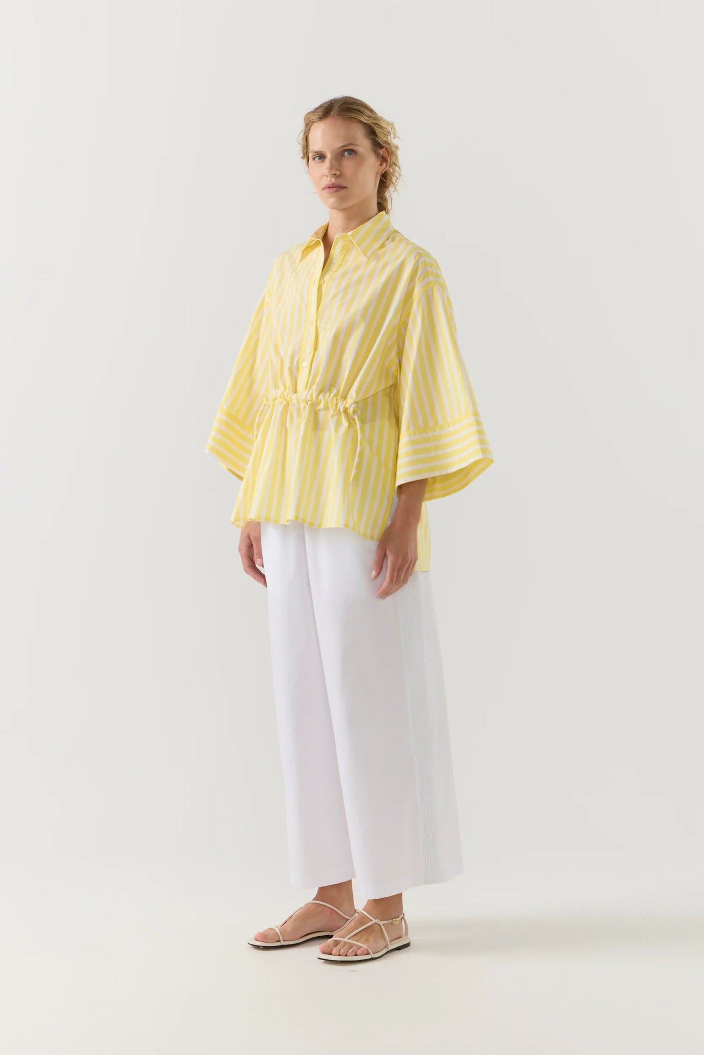 Foemina - Sabine Pant | White Poplin Foemina