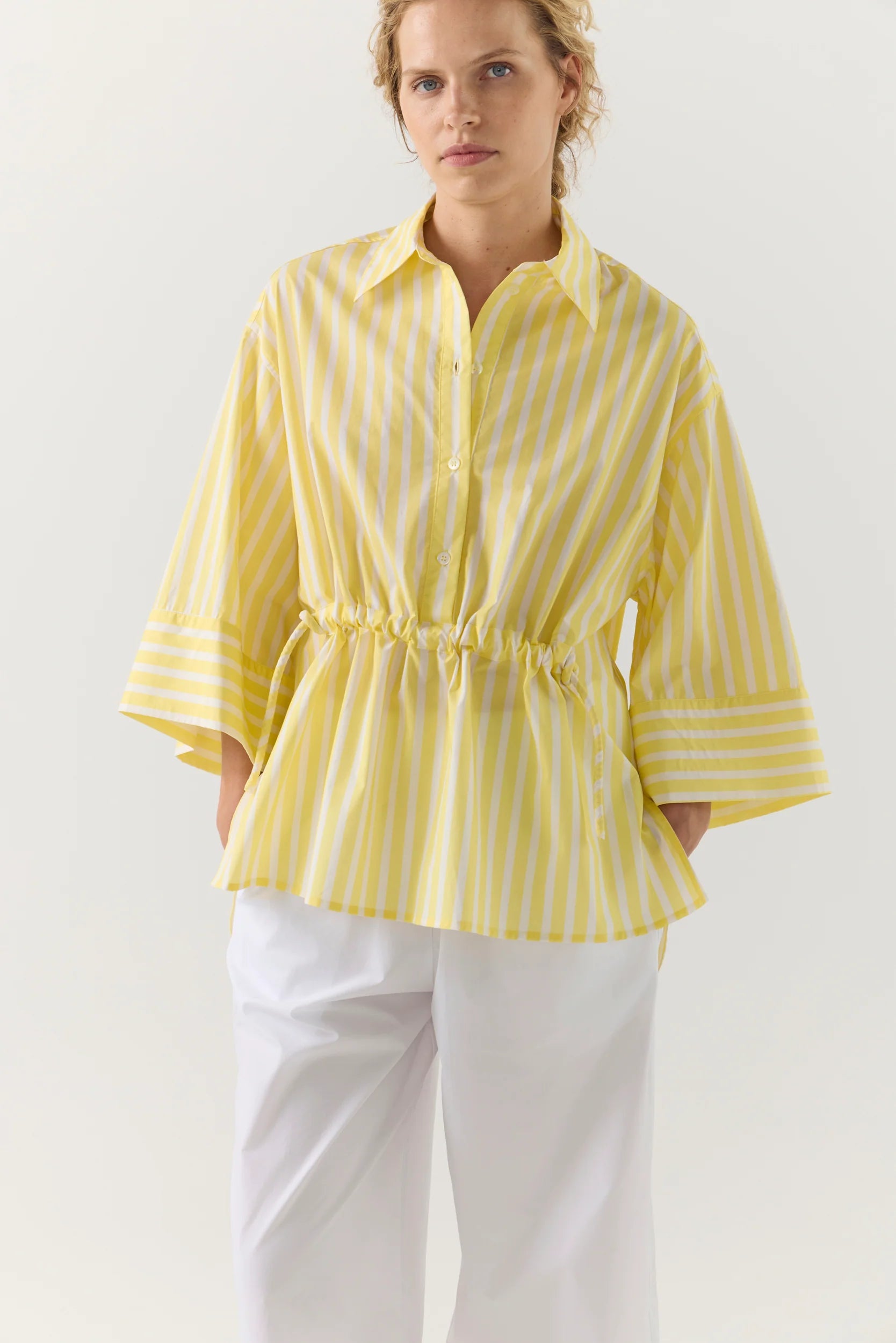 Foemina - Sabine Pant | White Poplin Foemina
