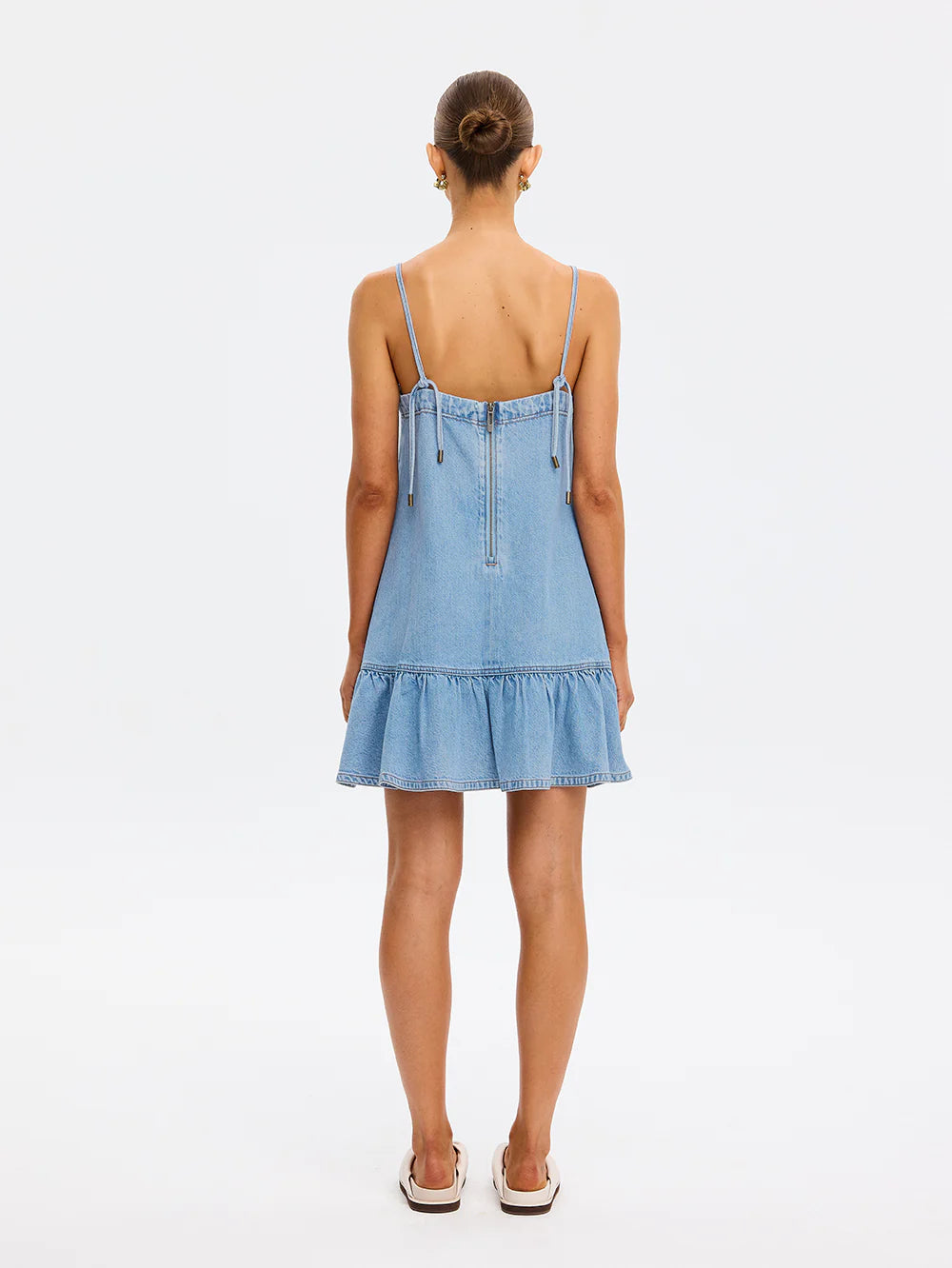 KIVARI - Emilie Denim Strappy Mini Dress