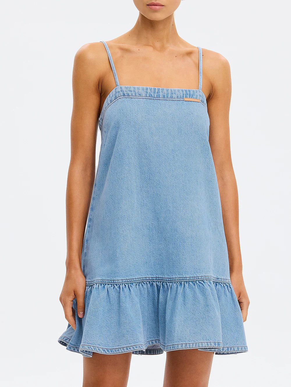KIVARI - Emilie Denim Strappy Mini Dress