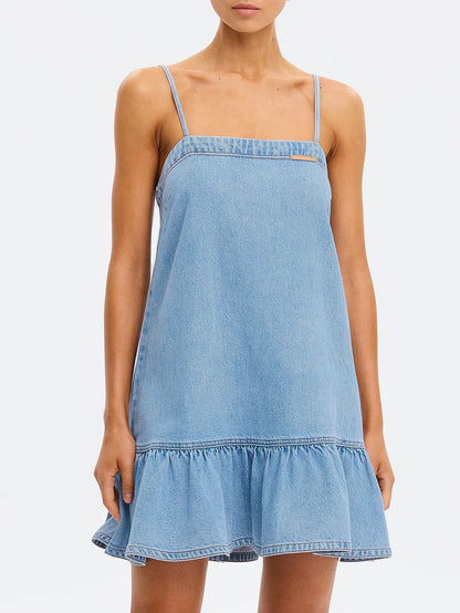 KIVARI - Emilie Denim Strappy Mini Dress