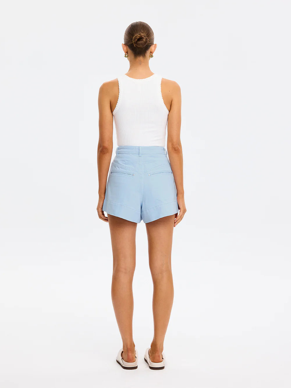 KIVARI - Evie Denim Short | Sky