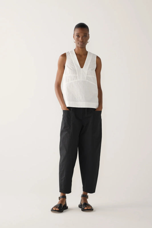 Foemina - Flo Top | White Seersucker