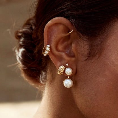 FAIRLEY - Double Pearl Ear Jackets | Gold