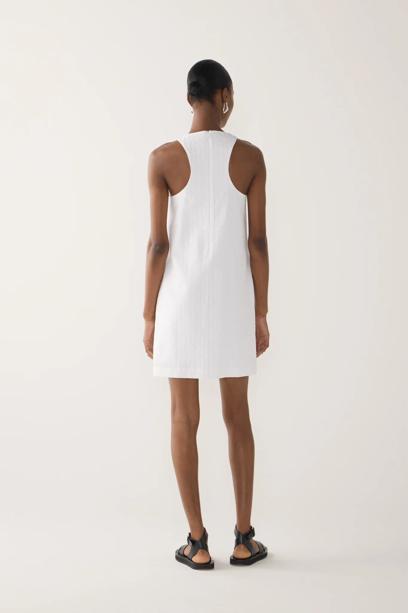 Foemina - Gem Dress | White Stripe Seersucker