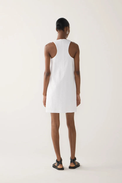 Foemina - Gem Dress | White Stripe Seersucker