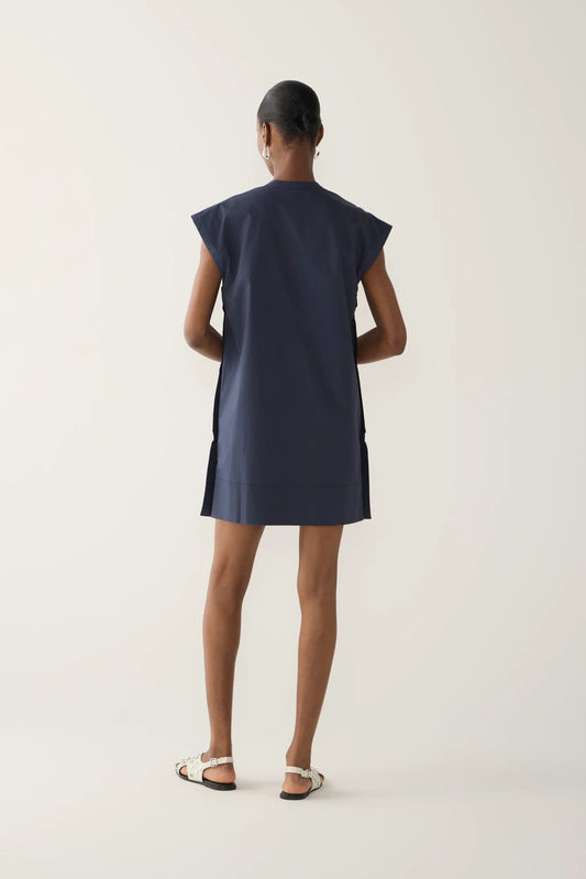 Foemina - Gia Dress | Navy Poplin Foemina