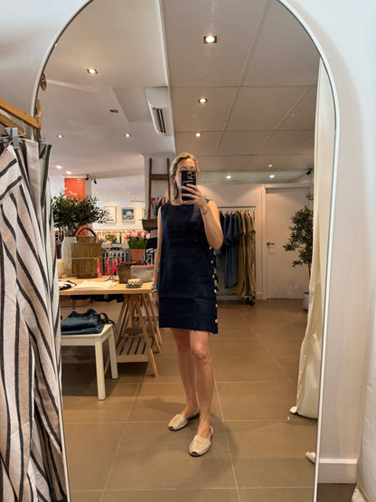 ALESSANDRA - Lola Linen Dress | Navy ALESSANDRA