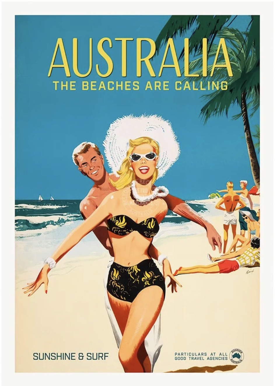 Retro Print Merchants - The beaches are calling | Australia