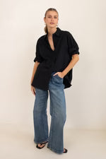 Hut - The Cotton Overshirt | Black