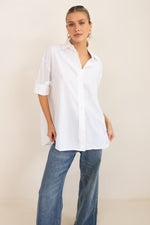 Hut - The Cotton Overshirt | White