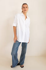 Hut - The Cotton Overshirt | White