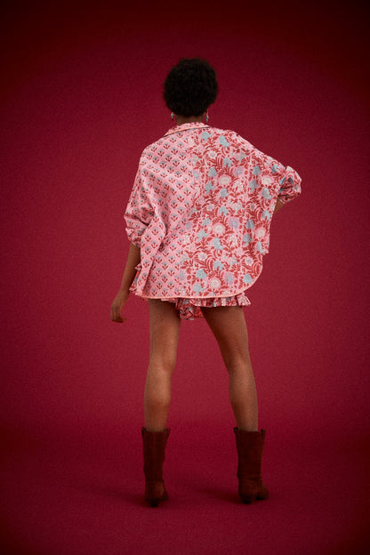 Kinga Csilla - Fae Frill Skort | Kamala Block Print