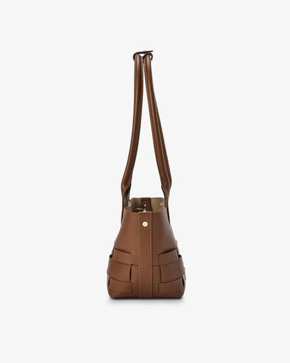 ELMS + KING - Kenley East-West Bag | Tan Saffiano