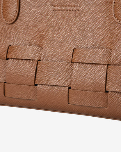 ELMS + KING - Kenley East-West Bag | Tan Saffiano