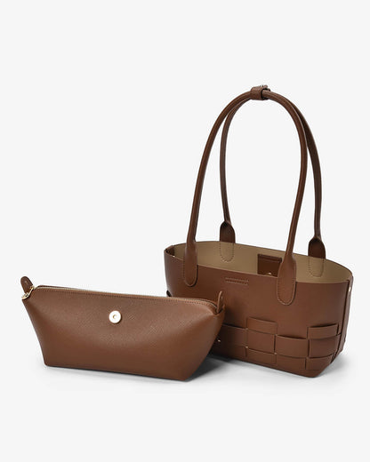 ELMS + KING - Kenley East-West Bag | Tan Saffiano