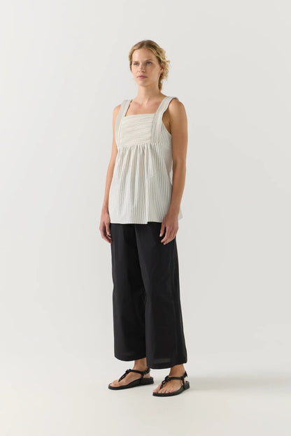 Foemina - Lydia Top | Basil Stripe Seersucker Foemina