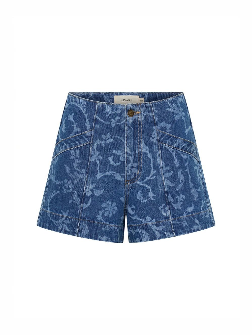 KIVARI - Laguna Printed Denim Short | Elina