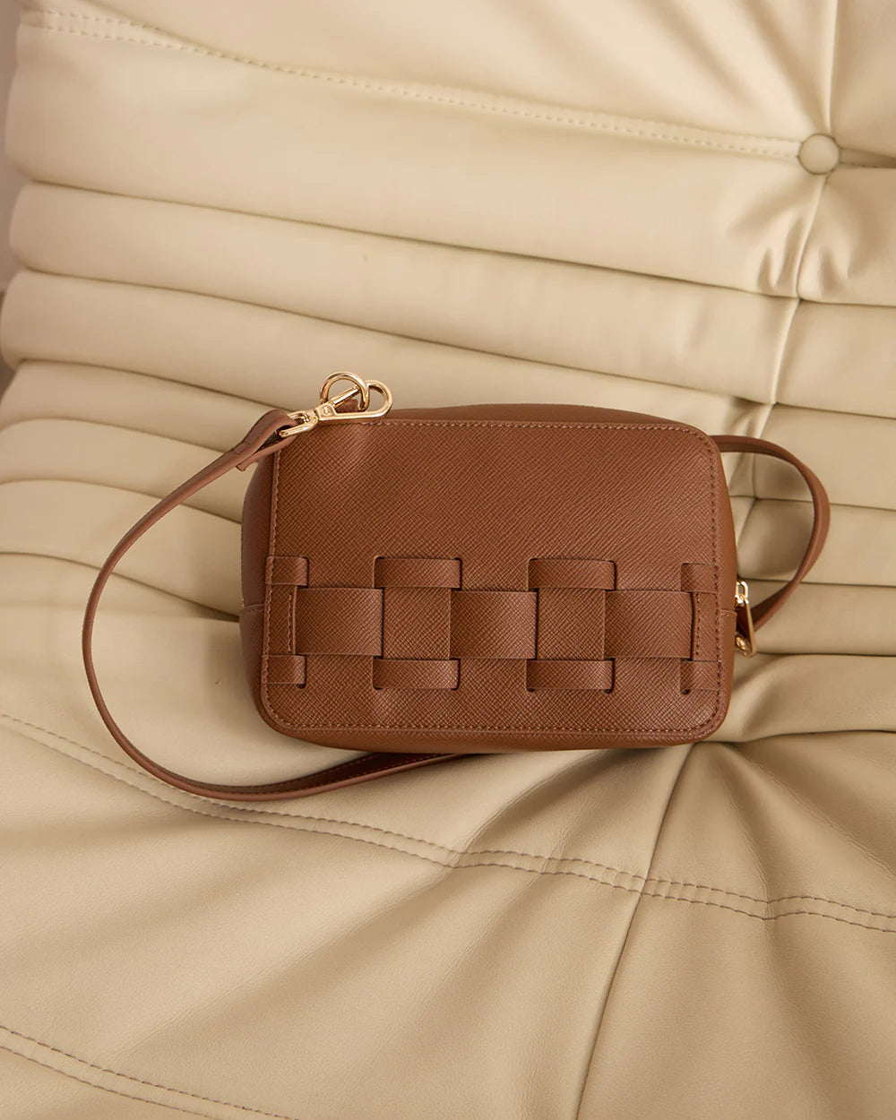 ELMS + KING - London Crossbody | Tan Saffiano