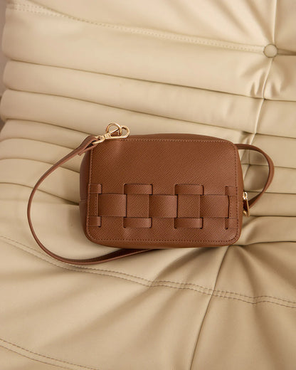 ELMS + KING - London Crossbody | Tan Saffiano