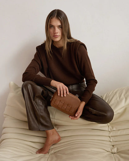 ELMS + KING - London Crossbody | Tan Saffiano