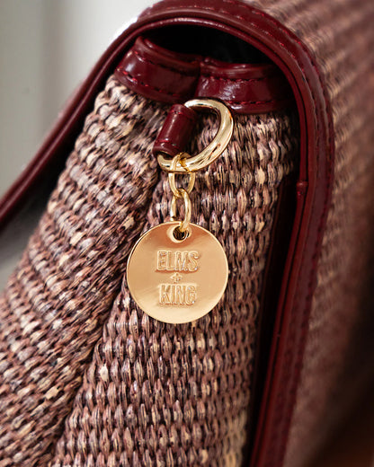 ELMS + KING - Lugano Crossbody | Burgundy Weave