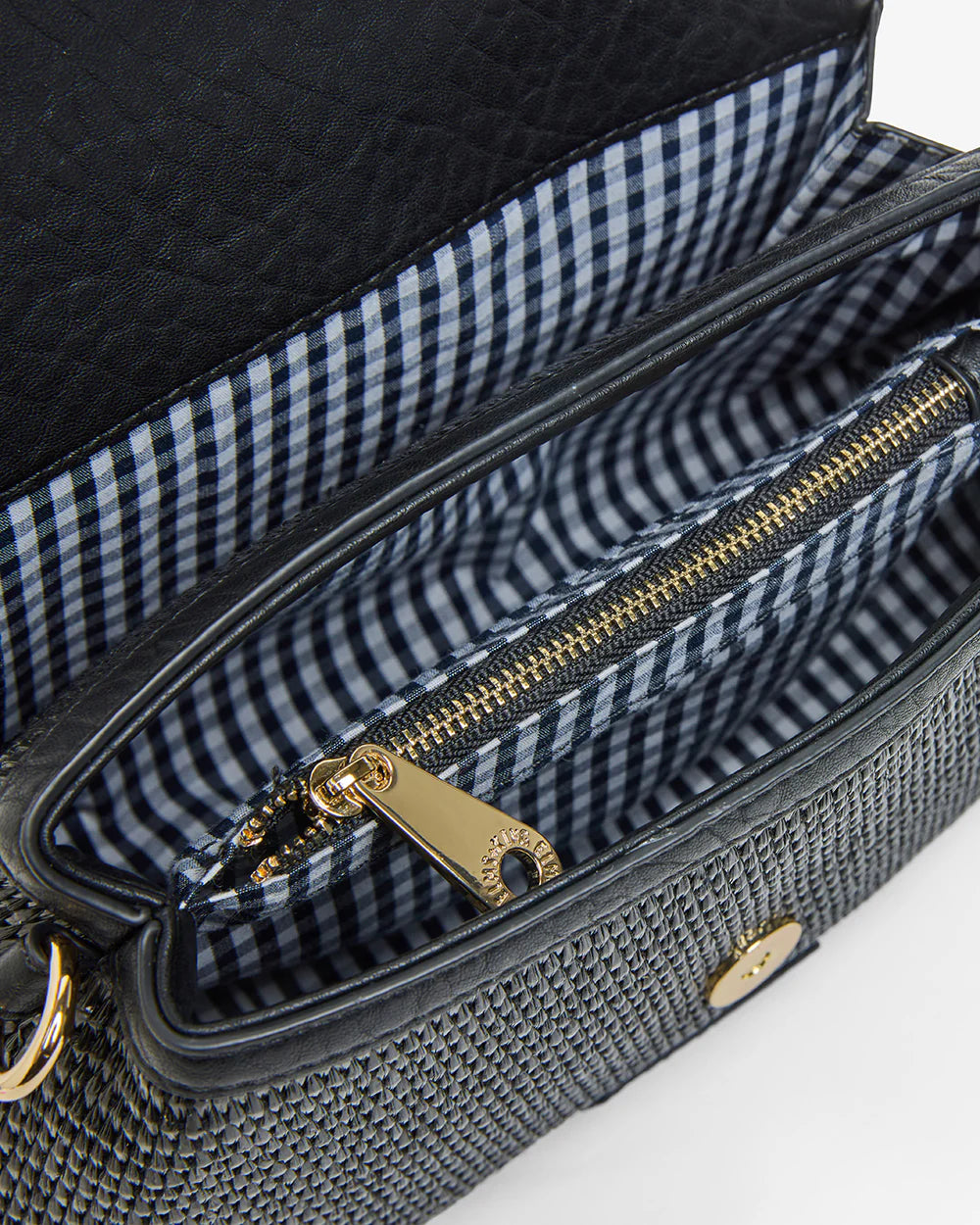 ELMS + KING - Lugano Crossbody | Black Weave