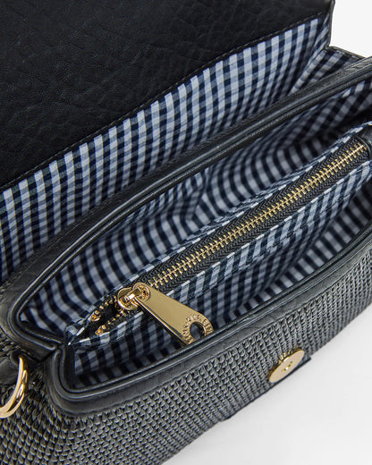 ELMS + KING - Lugano Crossbody | Black Weave